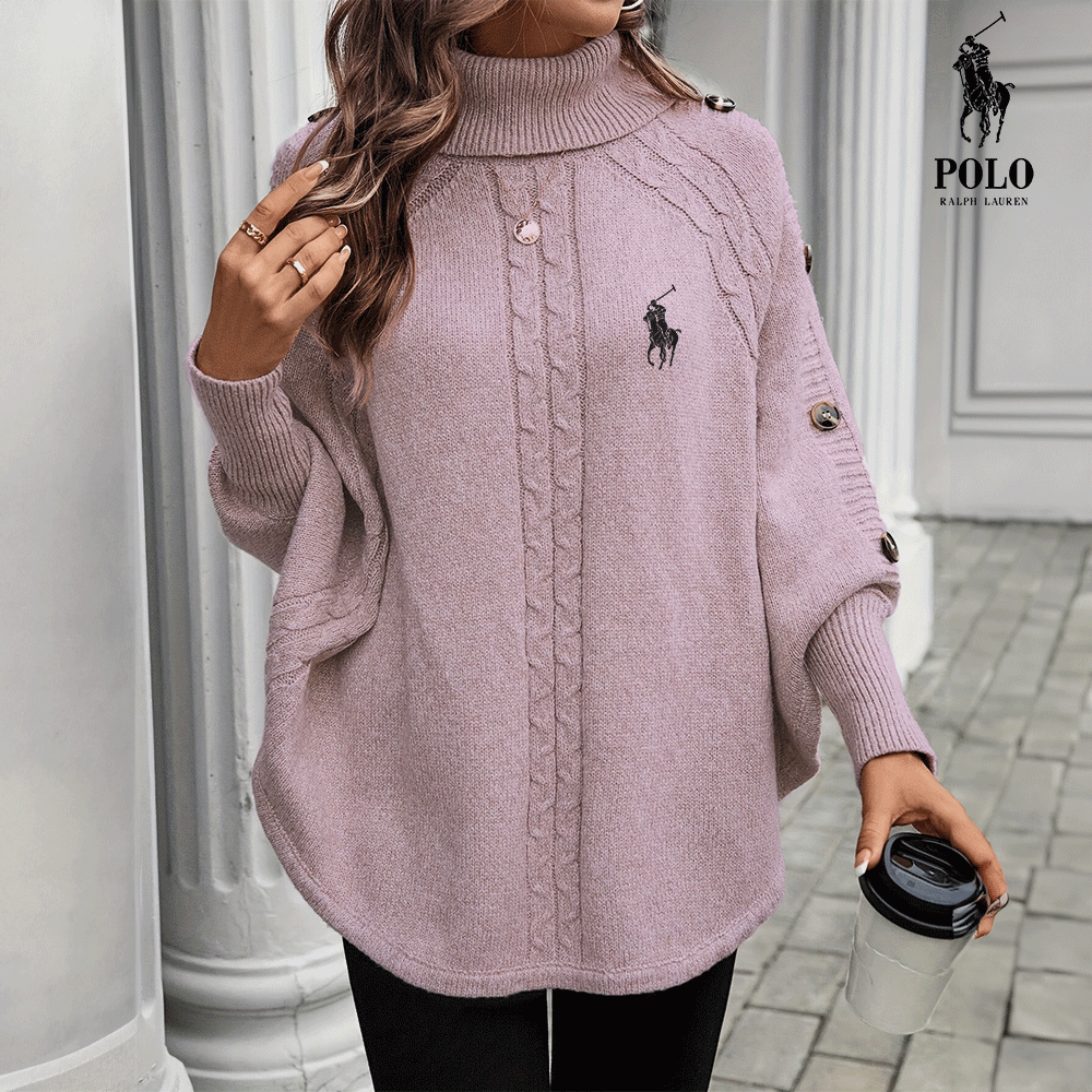 🇫🇷 RL - Pull Maille à Col Roulé Boutonné