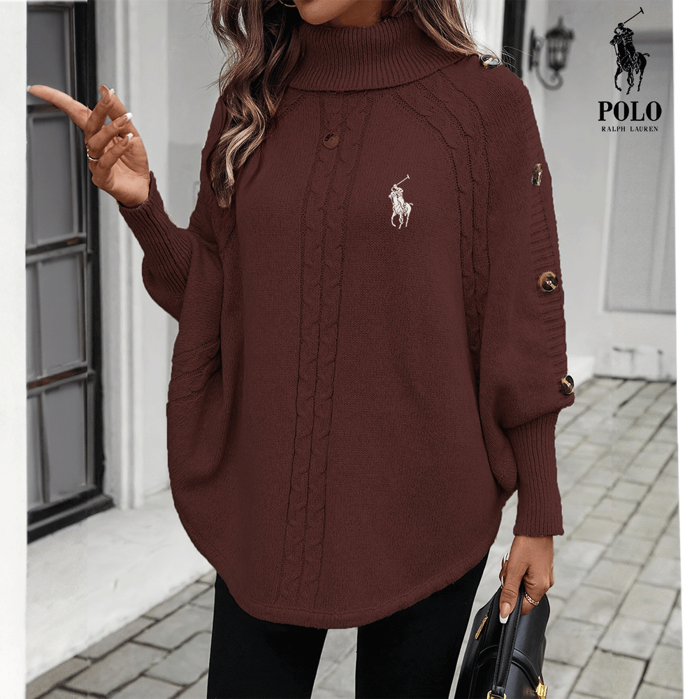 🇫🇷 RL - Pull Maille à Col Roulé Boutonné