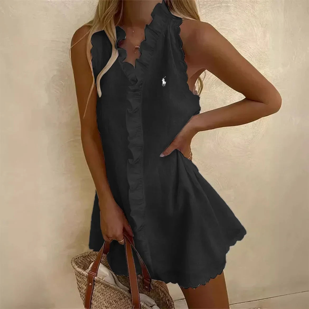 🔥Robe décontractée sans manches unie RL