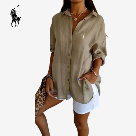 Sophia RL™ | Blouse Classique Femme avec Col Doux & Boutons