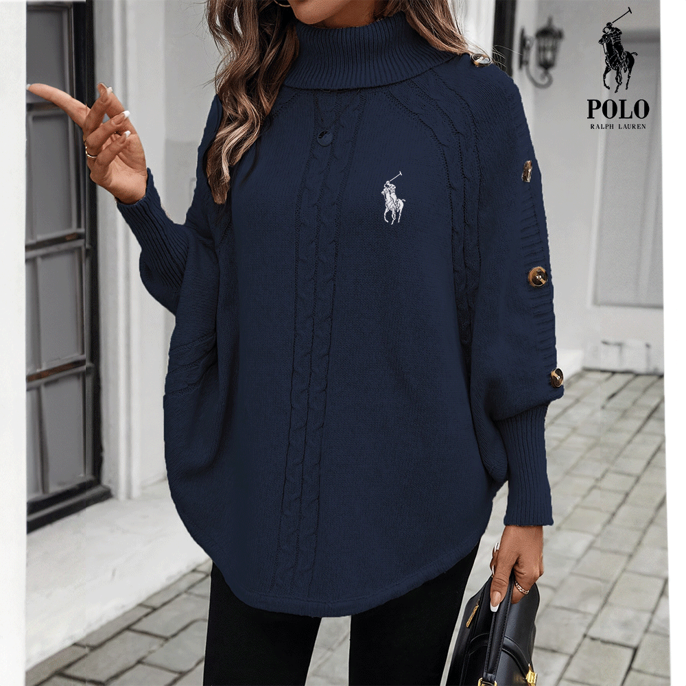 🇫🇷 RL - Pull Maille à Col Roulé Boutonné