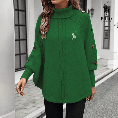 🇫🇷 RL - Pull Maille à Col Roulé Boutonné