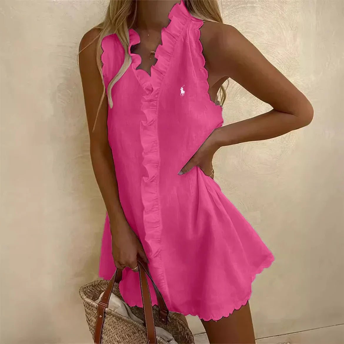 🔥Robe décontractée sans manches unie RL