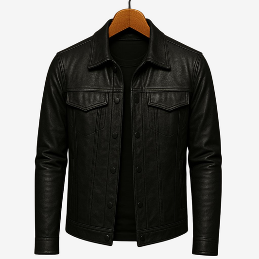 Velrik™ | Veste en Cuir Décontractée et Élégante