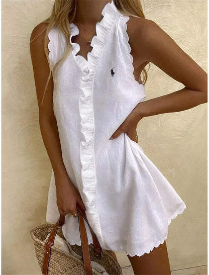 🔥Robe décontractée sans manches unie RL