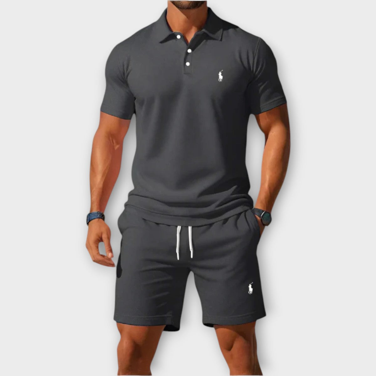 Blaine RL™ | Ensemble Décontracté Polo en Coton Piqué et Short