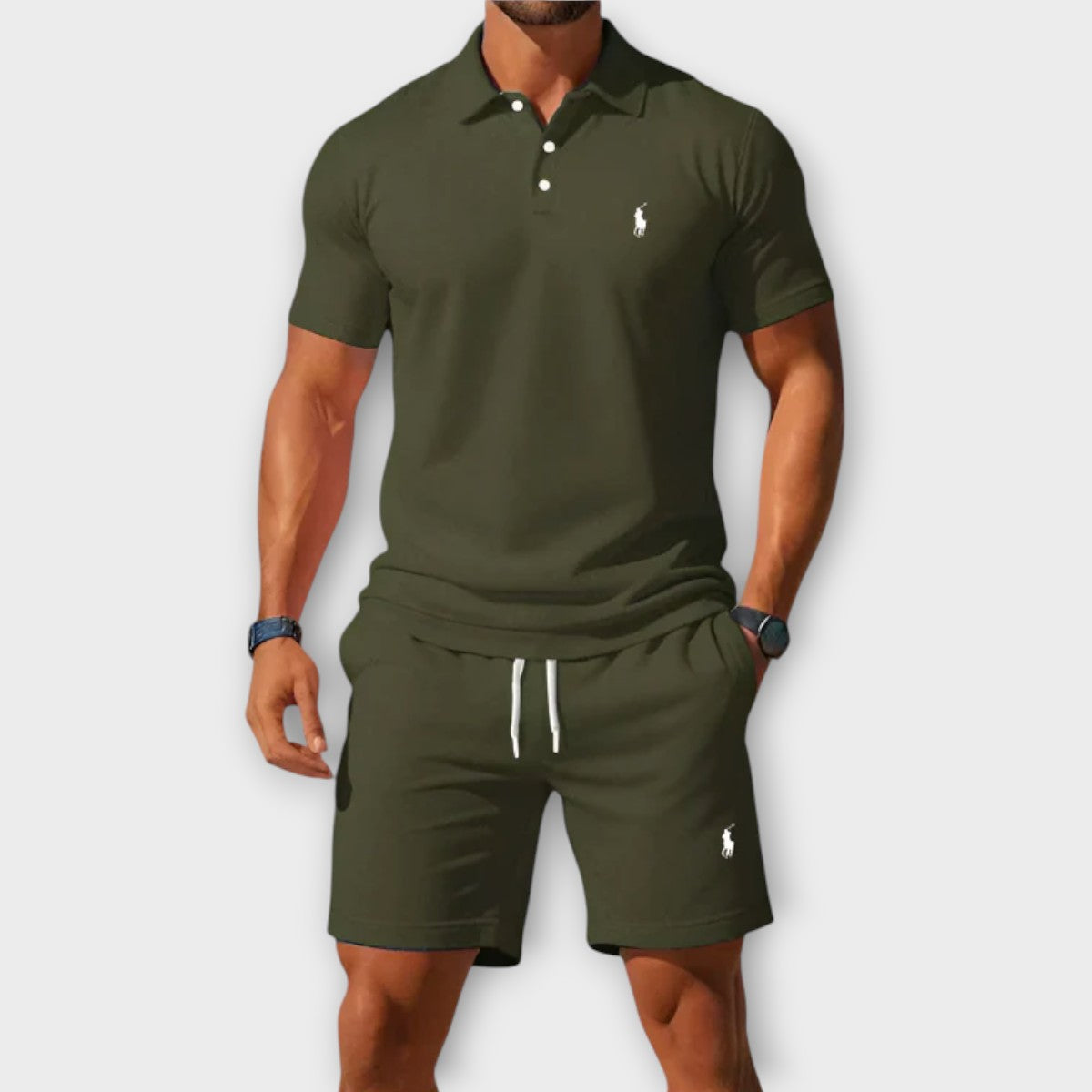 Blaine RL™ | Ensemble Décontracté Polo en Coton Piqué et Short