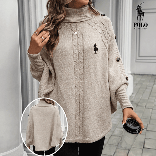 🇫🇷 RL - Pull Maille à Col Roulé Boutonné