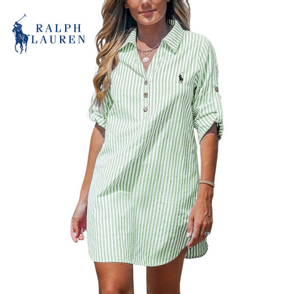 RL - Robe Chemise Femme à Rayures